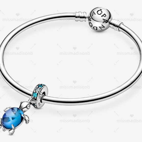 Pandora Murano Glass Sea Turtle Dangle Charm - Picture 4 of 7